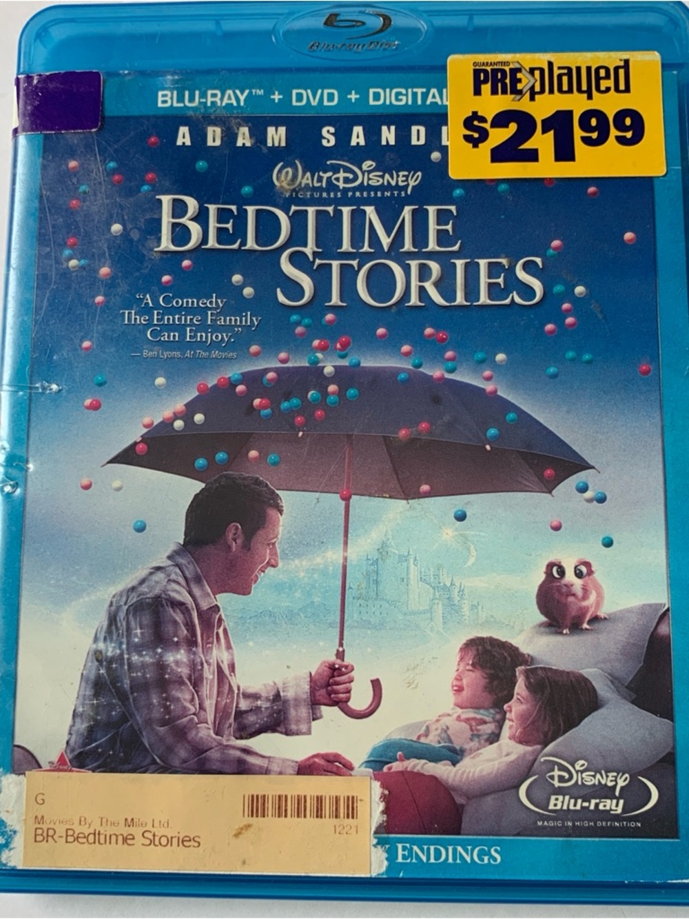 Walt Disney Bedtime Stories Blu-ray Movie Adam Sandler